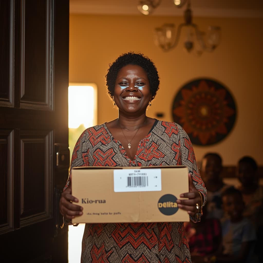 Mère et enfants souriants à Abidjan